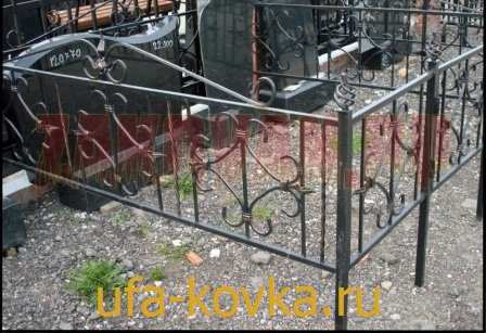 Фотографии кованых оград для могил